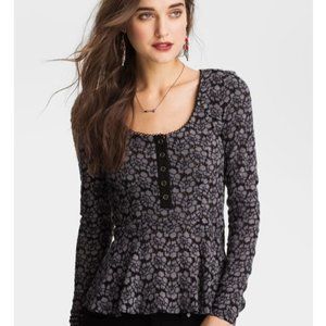 Free People | Lace Peplum Henley